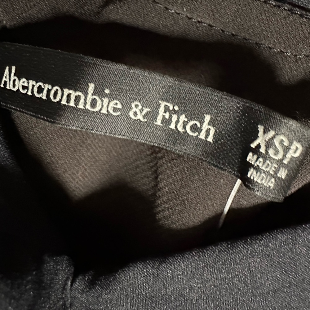 Abercrombie & Fitch Draped Ruffle Maxi Dress Color Black Size XS - Picture 7 of 7